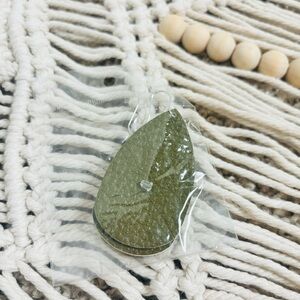 NWT Leather Teardrop Earrings